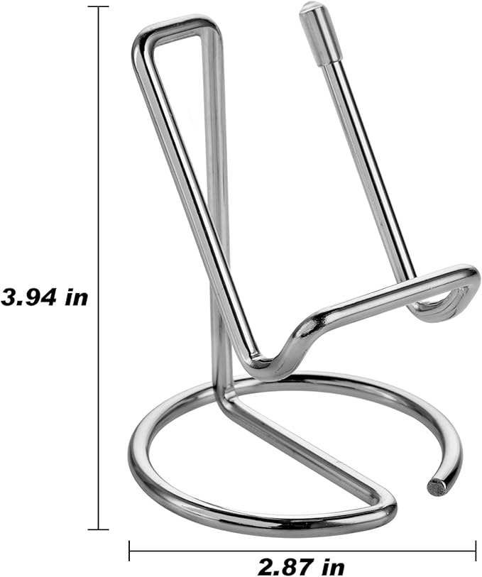 ROPOSY Cell Phone Stand for Desk, Cute Metal Silver Cell Phone Stand Holder Desk Accessories, Compatible with All Mobile Phones, iPhone, iPad