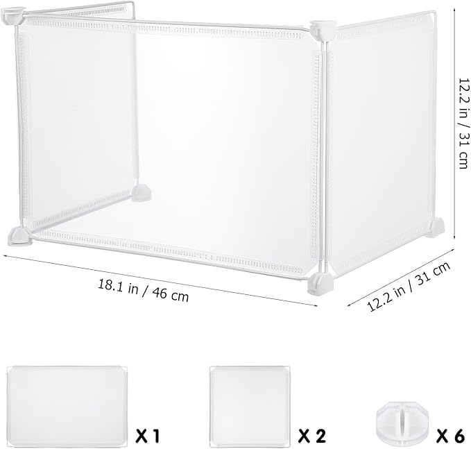 Lurrose Desk Dividers for Students: Transparent Shelf Dividers - Privacy Folders for Students - Desk Privacy Panel - Teacher Supplies for Classroom Home Office