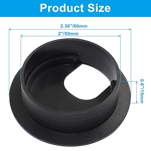Bivethoi 5pcs 2 inch Desk Wire Cord Cable Grommets Hole Cover for Office PC Desk Cable Cord Organizer Plastic Cover Black(U Shape)