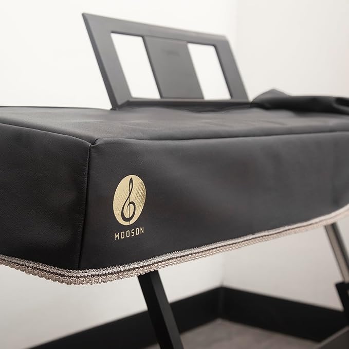 Keyboard Piano Cover Digital Piano Dust Covers Luxury Soft and Premium Surface Thickening Electronic Organ Covering Keyboard Update Encasement (Black)