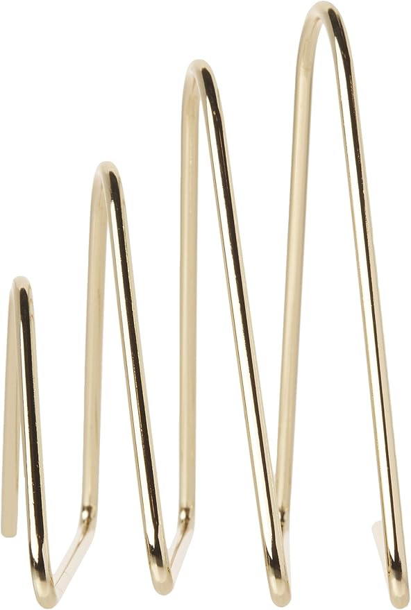 U Brands Desktop Letter Sorter, Wire Metal, Gold