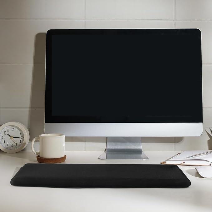 Keyboard Dust Cover, Covers Most 75% 80% 96% and Full Standard Size PC Keyboards, Stretch Fabric Anti-Dust Keyboard Sleeve Fits Keyboards from 14.9" x 5.9" up to 19.5" x 7.5", (Black, M)