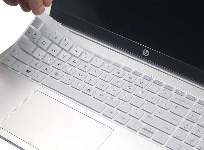 Keyboard Cover Compatible for 15.6" HP Laptop 15-fc 15-fd 15t-fd Series, HP Pavilion 15 15-eg/eh/er 15t-eg200/eg300 15z-eh300 Series, HP Pavilion 17z 17z-cp000 17z-ca200 17-cn 17-cp Series (Silver)