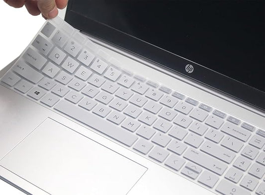 Keyboard Cover Compatible for 15.6" HP Laptop 15-fc 15-fd 15t-fd Series, HP Pavilion 15 15-eg/eh/er 15t-eg200/eg300 15z-eh300 Series, HP Pavilion 17z 17z-cp000 17z-ca200 17-cn 17-cp Series (Silver)
