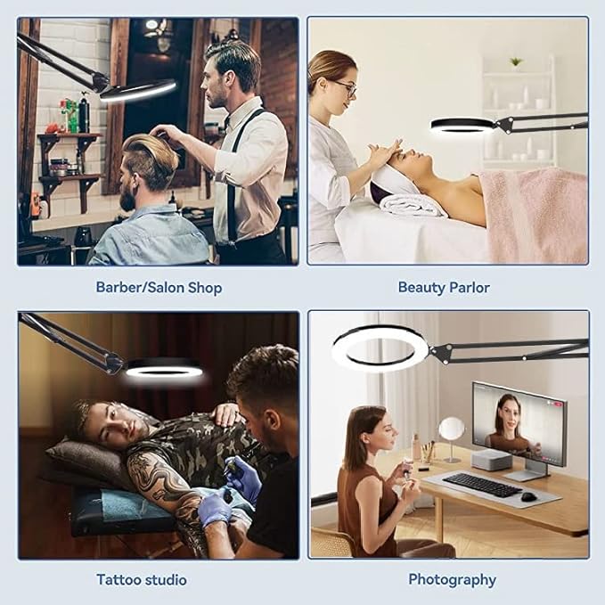 Upgraded Webcam Wall Mount Selfie Light, 10'' Ring Light with Boom Arm Webcam Wall Stand Holder Compatible with Logitech C920/MX Brio 4K/StreamCam/Brio pro X 4K/C930/C922/C925e/C615/Brio 500 webcams