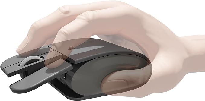 elasto Ergonomic Bluetooth Wireless Mouse M4 Set – Helps with Carpal Tunnel, Arthritis, Finger & Wrist Pain, Adjustable DPI – Light Click (Wireless)