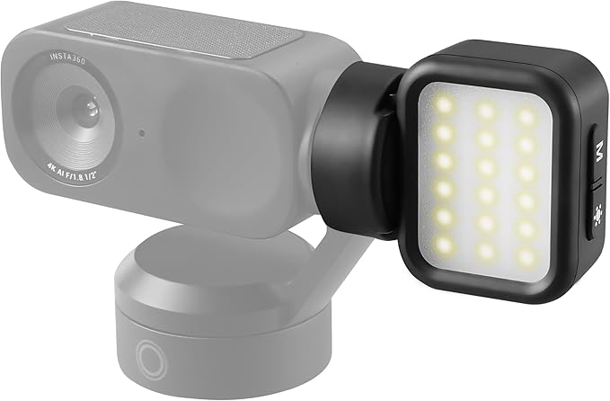 Mini Light for Insta360 Link2, Portable Magnetic Webcam Fill Lighting for Insta 360 Link 2 C Accessories with 4 Color Temperatures & Stepless Dimming, Magnetic Mount, Type-C Rechargeable