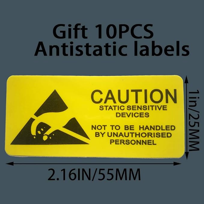 10pcs AMD CPU Protective Thicken Plastic Clamshell Case Trays Suitable with 10pcs Antistatic Bags and Labels (AMD)