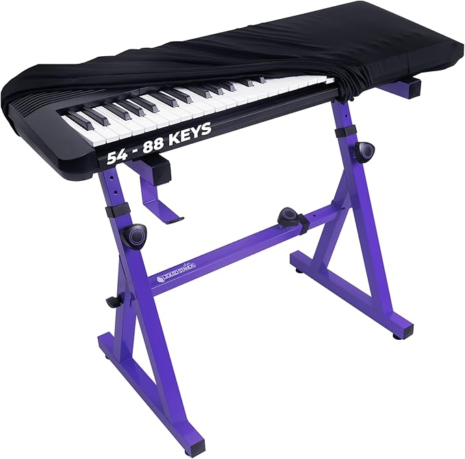 Liquid Stands Piano Keyboard Cover - Keyboard Dust Cover for 88 Keys - Electric Digital Piano Protector Cloth with High Elasticity Spandex & Cord Lock - Full Case Instrument Keys Protector Accessories