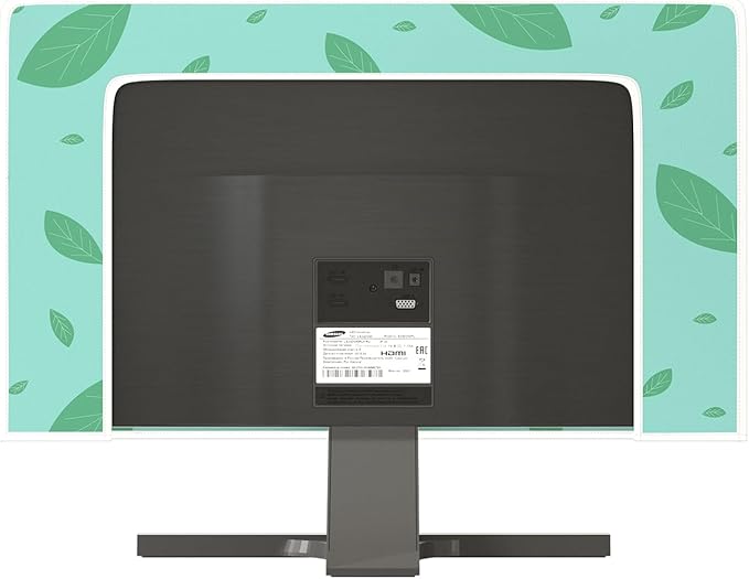 Green Leaves Waterproof Television Covers 80 Inch Decorative Botanical TV Dust Covers Anti-Scratch Anti-Static Protective for LCD LED PC Desktop and Home Hanging TV，Funky Plants