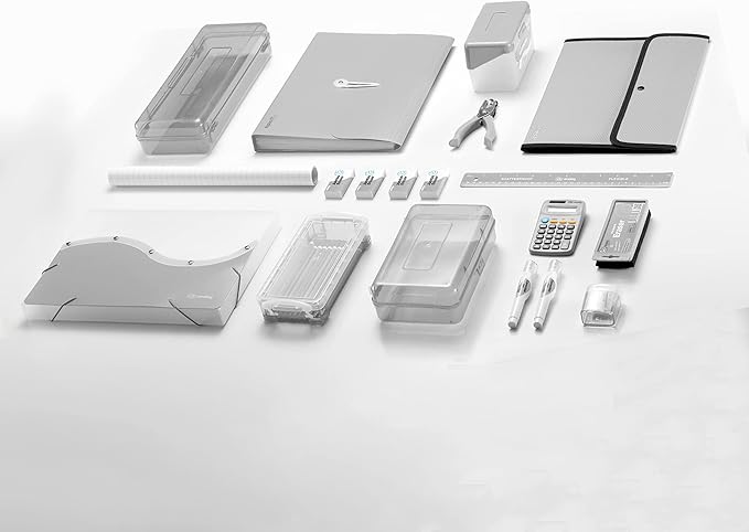 Square Flap Document Holder Grey, Expanding File Folder, A4 Letter Size Reusable Filling Envelopes, Snap Closure Wallet File Pouch Also Available in Pink, Purple, Green, Red, Blue, 1 Pc– By Enday