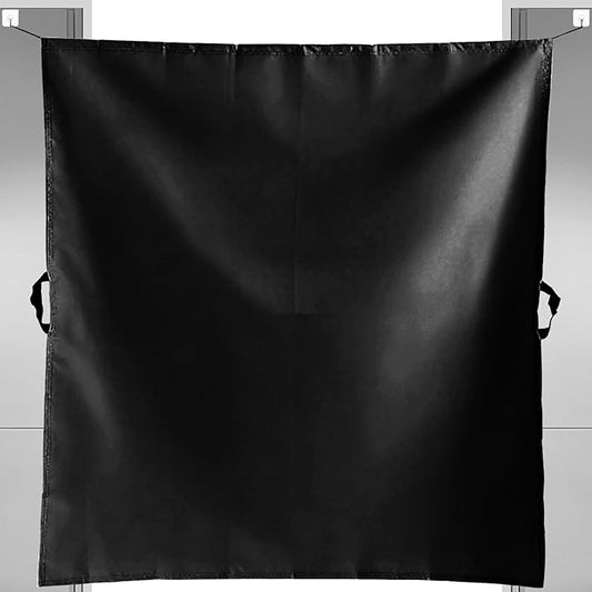 72" W x 66" H Cubicle Curtain for Office Privacy Curtains for Room Divider Door, Desk Shade for Cubicle to Block Ligh, Temporary Door for a Room Privacy, 1Pcs with 4 Hook, Black