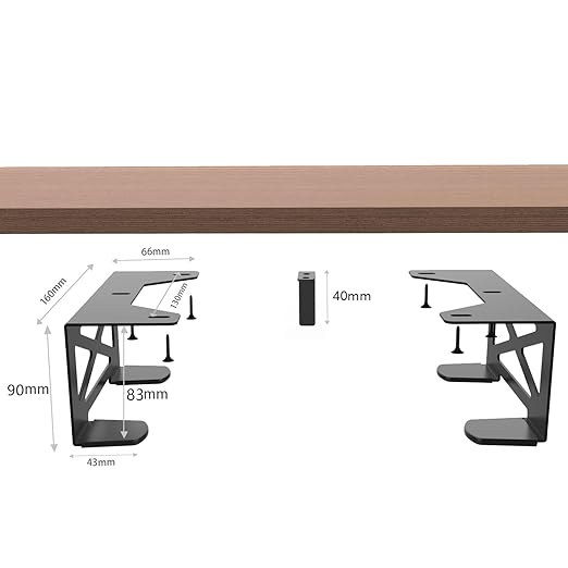 Monzlteck Universal Under Desk Metal Storage Mount for Xbox Series S/X, PS4 Slim/Pro, Compatible with CPU, UPS, Small Form Factor Desktop Tower, Mini PCs, 3.2IN Height Limit – Includes Paper Template