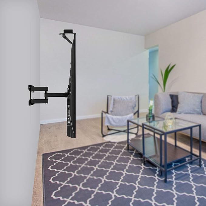 Mount-It! Above TV Shelf for Wall Mounted TV, Adjustable Screen Top Shelf for Cable Box, Apple TV, DVD, Streaming Device, 12 Inch Wide Anti-Skid Platform, 13.6 Lbs Capacity (Pack of 2)