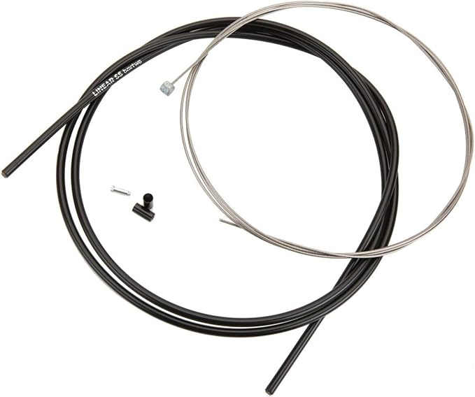 Box One/Two Linear Bicycle Brake Cable Housing Kit with 1 Set Bike Brake Line, 1 Piece Bike Cable Housing with 2 Alloy End Caps Compatible for All V Brakes