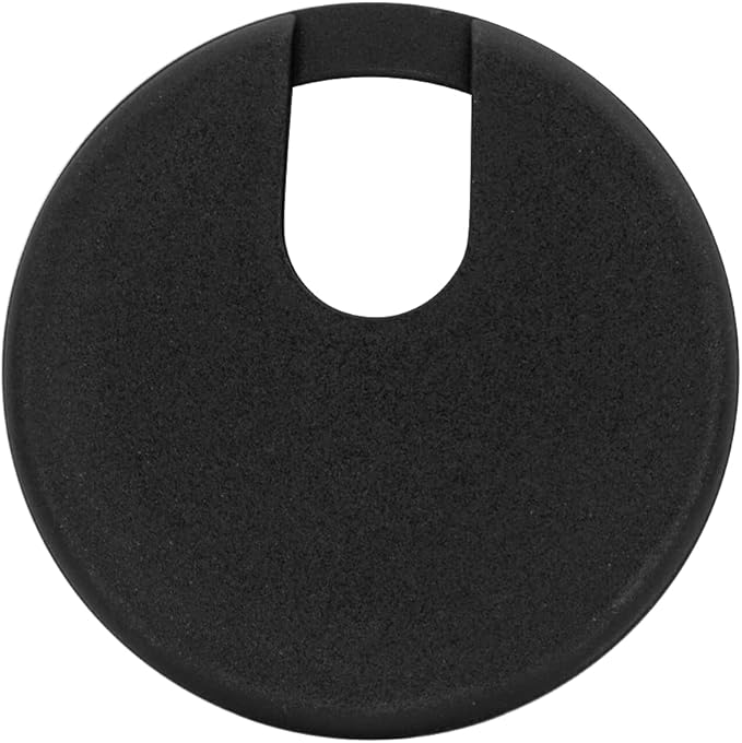 25 Pack Rok Hardware 3" (76mm) Black Round Computer Desk Table Port Wire Cable Cord Organizer Hole Cover Grommet, ROKRG3BLK