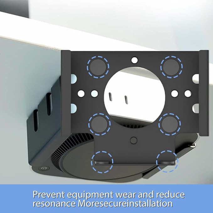 Mount for Mac mini, FRIVASTIC Under Desk Mini Pc Mount, Computer Holder, Under Desk or Behind The Monitor, Heavy-Duty Steel Bracket, Anti-Scratch Padding, Space-Saving Design