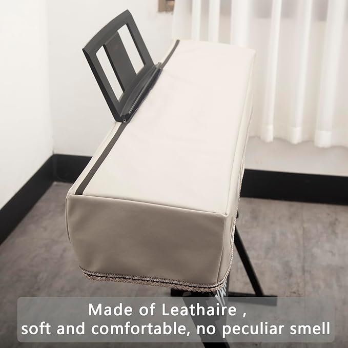 Keyboard Piano Cover Digital Piano Dust Covers Luxury Soft and Premium Surface Thickening Electronic Organ Covering Keyboard Update Encasement (White)