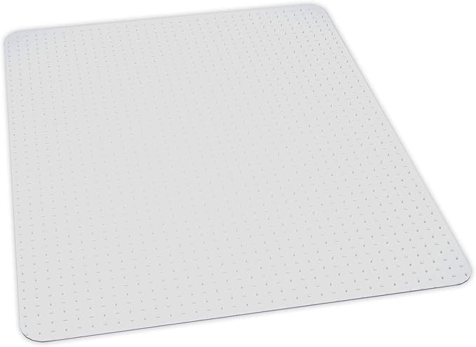 Chair Mat for Medium Pile Carpet, 60"x96" Rectangle, Clear Vinyl Beveled Edge