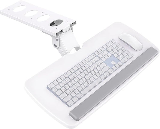 HUANUO Keyboard Tray Under Desk, 360 Adjustable Ergonomic Sliding Keyboard & Mouse Tray, Under Desk Keyboard Tray Slide Out, Keyboard Holder Under Desk for Typing in Home, Office Work, 25"W x 9.84"D