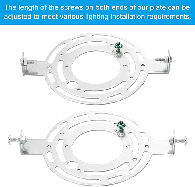 PATIKIL 140mm (5.51") Universal Light Fixture Mounting Bracket Kit, 2set Light Crossbar Round Ceiling Plate for Wall Light, Close to Ceiling Light, Chandelier