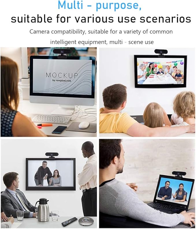 2021 Upgraded Webcam with Dual Microphone, 1080p FHD Pro Streaming USB Video Camera, Plug and Play, Privacy Cover, for Window Mac OS Computer, for Online Class, Conference, Gaming (Pro Webcam)