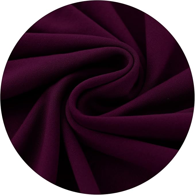 DIVA EN CAMINO DEC Universal Stretch Office Chair Cover with Zipper, Soft Slipcover for High Back Desk Chair, Plum