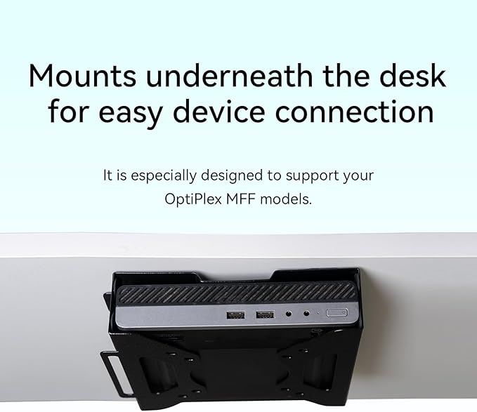 Shinar Metal Bracket Compatible with HP Desktop ProDesk EliteDesk Mini Under-Desk and Wall Mount Bracket for HP Mini PC Monitor VESA Mount Adapter