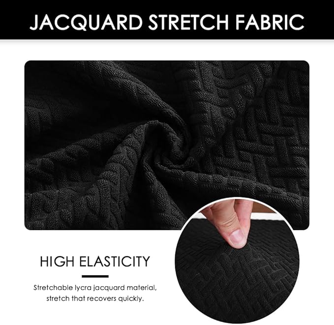 FORCHEER Waterproof Office Chair Seat Cover 20x20 1 Piece Strechable Jacquard Mesh Office Chair Seat Slipcover for Desk Chair Washable Replacement