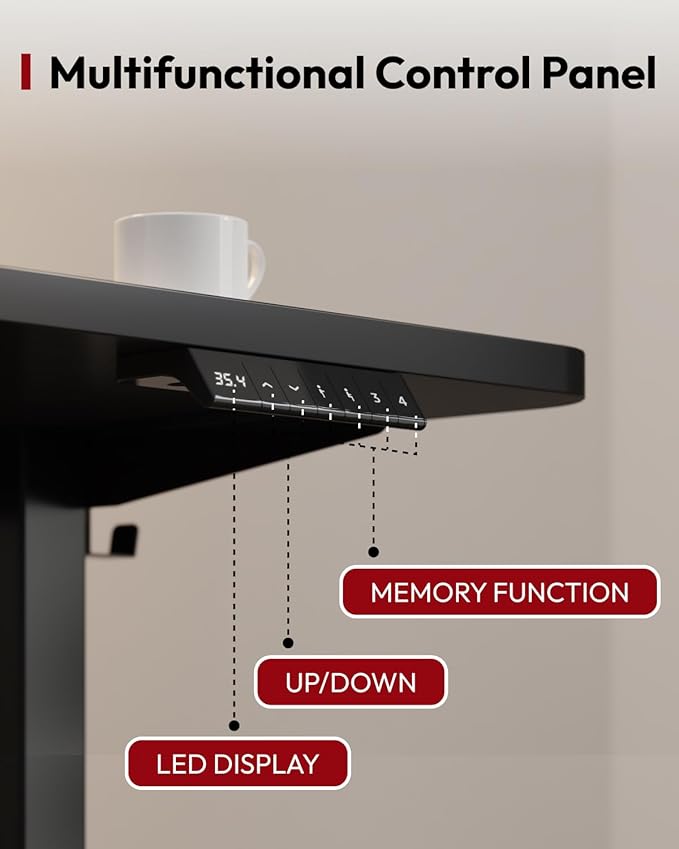 SANODESK Height Adjustable Electric Standing Desk 63x24 Inches, Sit Stand Desk with Splice Board for Home Office, Ergonomic Computer Workstation, Study & Gaming, Black Frame/Black Top