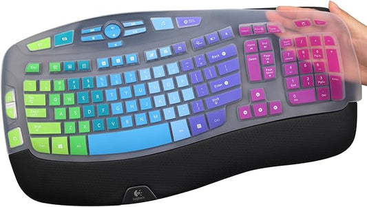 Logitech Keyboard Cover for K350, MK570, MK550 - Protective Skin - Rainbow