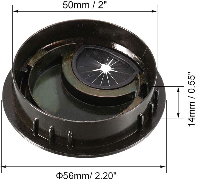 uxcell Cable Hole Cover, 2Inch/50mm Zinc Alloy Desk Wire Cord Cable Grommets Hole Cover for Office PC Desk Cable Cord Organizer, Bronze Tone