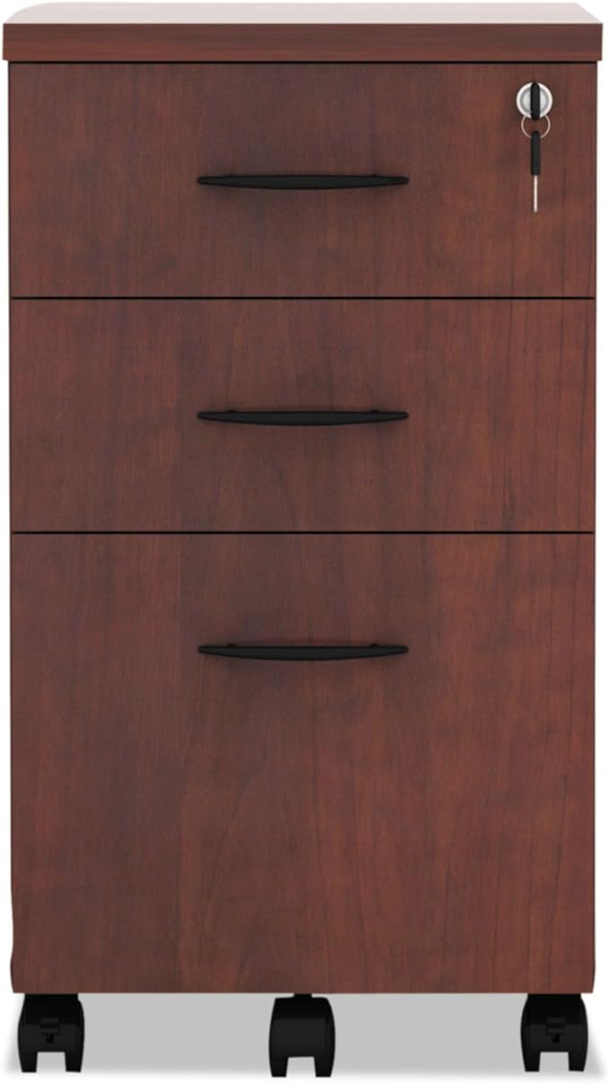 Alera ALE Valencia Mobile B/B/F Pedestal File, 15 7/8 x 20 1/2 x 28 3/8, Med Cherry