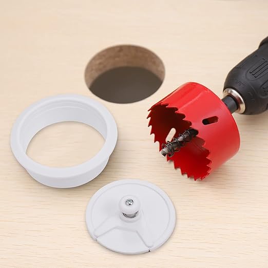 Desk Grommet 2 inch/50m,10Pcs Cable Grommet with Hole Saw & 15 Zip Ties,Desk Hole Grommet Desk Cord Hole Cover Desk Cable Grommet for Office Home Desk Table