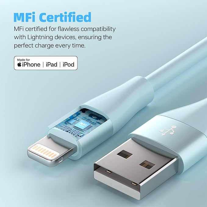iPhone Charger 3Pack 10 FT Apple MFi Certified Lightning Cable Fast Charging iPhone Charger Cord Compatible with iPhone 14 13 12 11 Pro Max XR XS X 8 7 6 Plus SE iPad and More