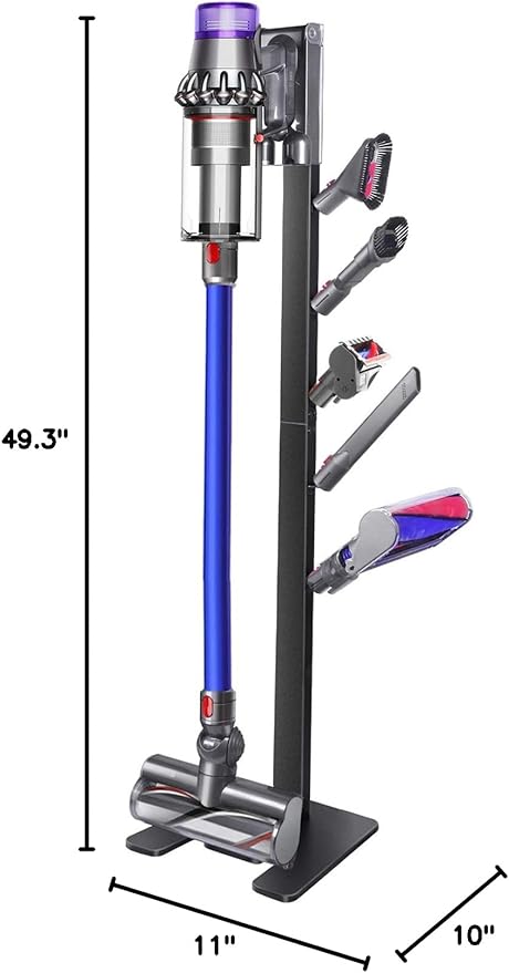 XIGOO Storage-Stand-Docking-Station-Holder Compatible with V15 Detect V11 V10 V8 V7 V6 Cordless Vacuum Cleaners & Accessories, Stable Metal Bracket Organizer Rack, Brushed Black