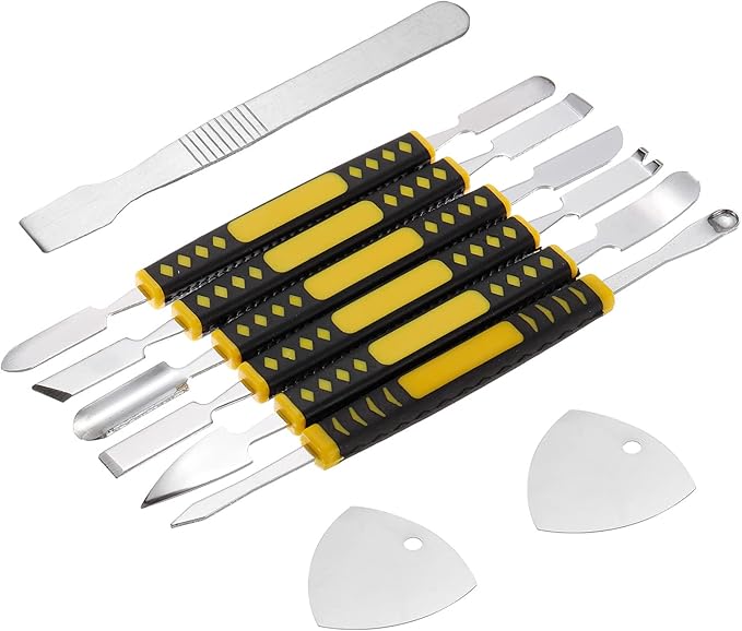 HARFINGTON 9pcs Pry Bar Metal Pry Bar Set, Stainless Steel Mini Pry Bar Disassemble Tools for Screen Glue Removal