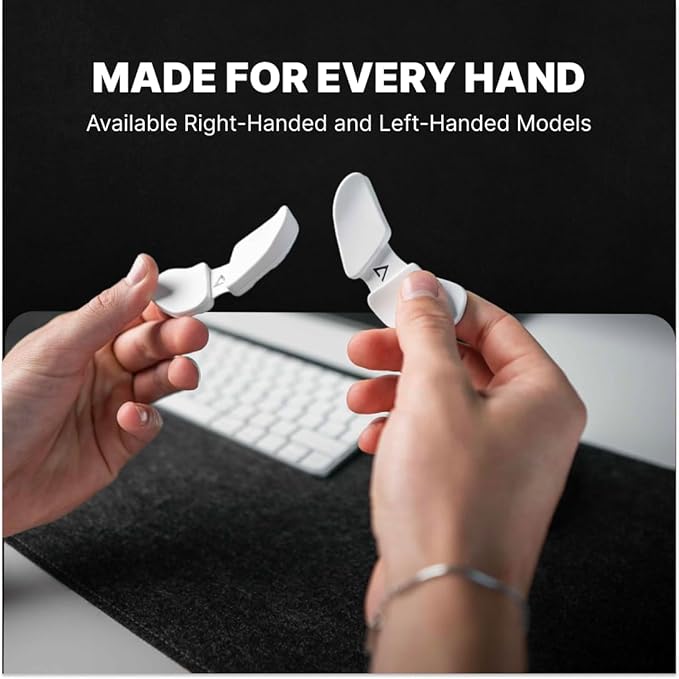 DELTAHUB Carpio 2.0 - Right-Handed Truly Ergonomic Wrist Rest for Mouse, Carpal Tunnel Support, Pain Relief, Anti-Fatigue, Easy Glide, Sleek, Office, Computer, Laptop, Gaming - Large, Black