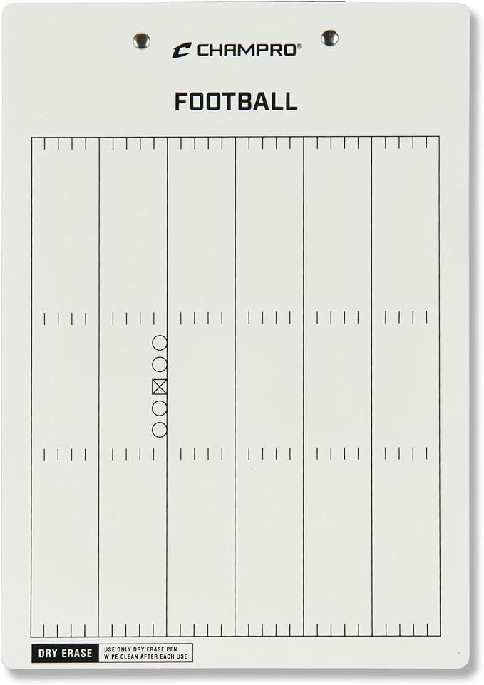 Champro Football Coach's Board (White, 12 x 9-Inch)