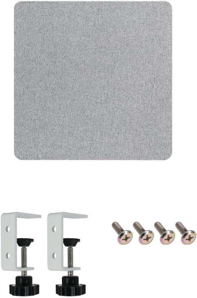 Desk Privacy Panel 24" x 24" Table Privacy Panel Acoustic Partition Noise Visual Isolate Table Divider with Clamp for Student Study Reception Area Office Library (24" x 24")