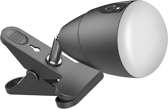Clip on Light, Rechargeable Desk Lamp, 10 Brightness Levels, 3 Color Modes, 5000mAh Battery Operated, Cordless Reading Lamp with Clamp for Bed, Headboard, Bedside Table