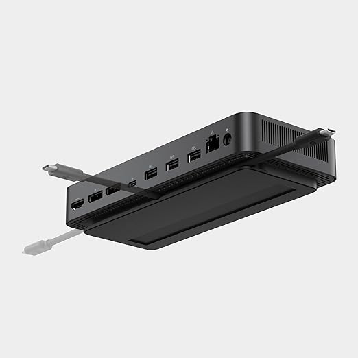 Dell Pro Dock WD25 - USB Type-C with DP Alt Mode Connector, DisplayPort/HDMI/USB 3.2 Gen2 Connectivity, Up to 100-Watt Power delivery - Black