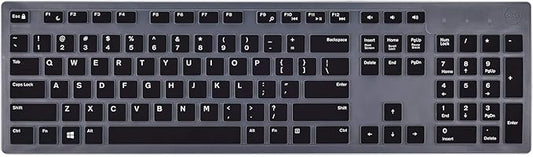 Keyboard Cover Skins Compatible with Dell KM636 KB216 Wired Keyboard & Dell Optiplex 5250 3050 3240 5460 7450 7050 & Dell Inspiron AIO 3475/3670/3477 All-in one Desktop(Black)