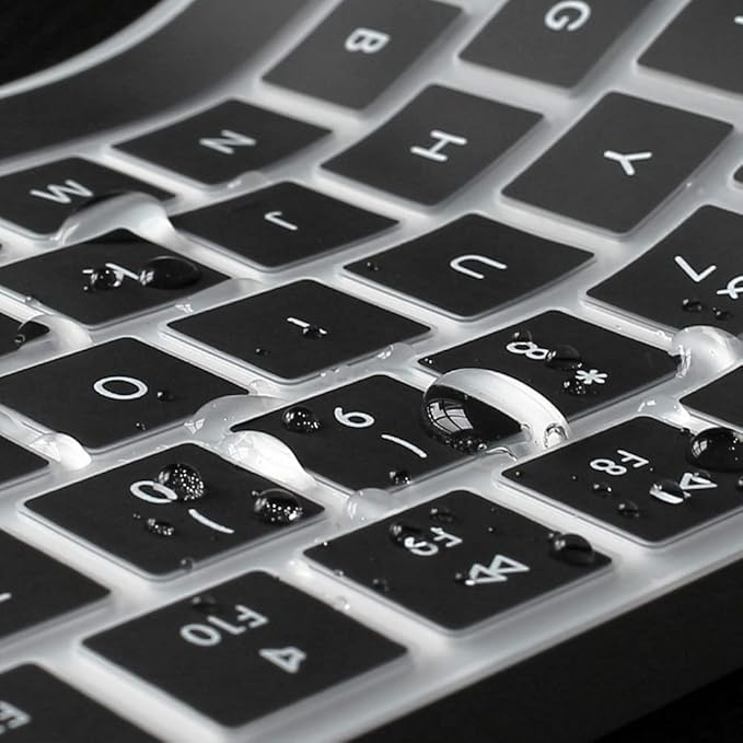 ProElife Ultra Thin Silicone Keyboard Protector Cover Skin for Apple Magic Keyboard & Magic Keyboard 2 (U.S Version, Model: MLA22L/A-A1644, Without Numeric Keypad) (Black)