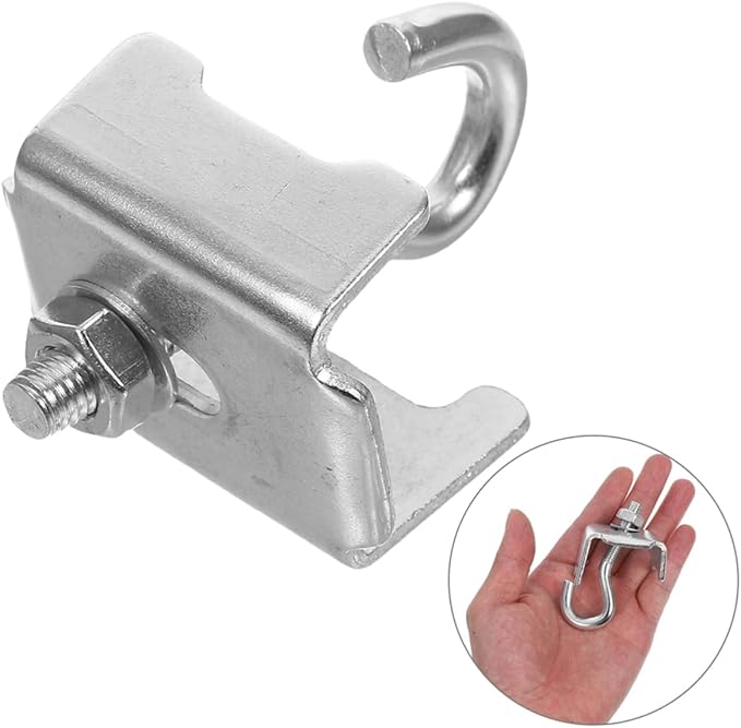 Angoily 6pcs Heavy Duty Clamp Hooks for Floating Shelves Hardware Metal Support Brackets for Efficient Warehouse Organization and Strong Loadbearing Stability