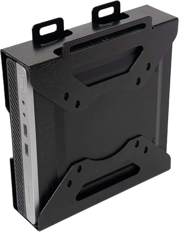 Shinar Metal Bracket Compatible with HP Desktop ProDesk EliteDesk Mini Under-Desk and Wall Mount Bracket for HP Mini PC Monitor VESA Mount Adapter