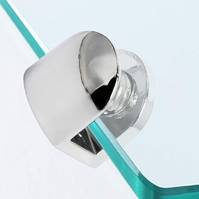 Aopin Glass Shelf Bracket Glass Clamp Holder Glass Shelf Holders Support Glass Clamp Bracket Shelf Clip Clamp, Suitable for 5-8 mm / 0.19-0.3 inch Thick CGlass Screen Clip Holder 10 PCS