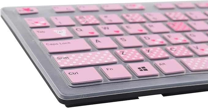 Keyboard Cover Skins Compatible with Dell KM636 Wireless Keyboard & Dell KB216 Wired Keyboard & Dell Optiplex 5250 3050 3240 5460 7450 7050 & Dell Inspiron AIO 3475/3670/3477 All-in one Desktop-Lovly