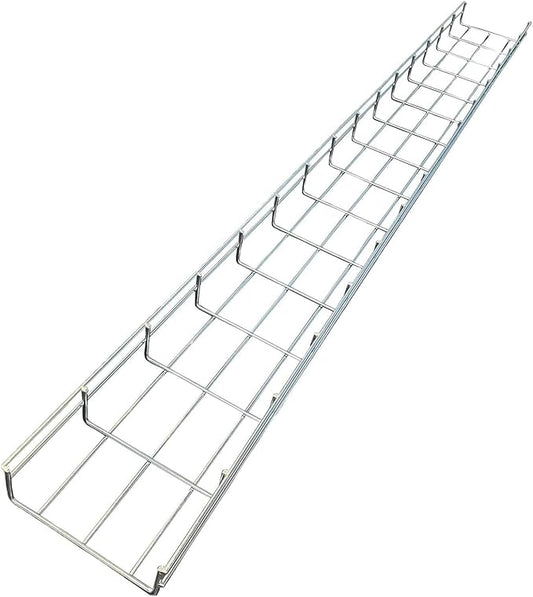 Kable Kontrol Stainless Steel Cable Tray Bulk Pack – 30 Pcs - 10 Feet Long - 6" W, 4” D – Wire Mesh Tray Cable Management Rack Cords Organizer Cable Basket, NEC Approved for Network, Fiber Optic