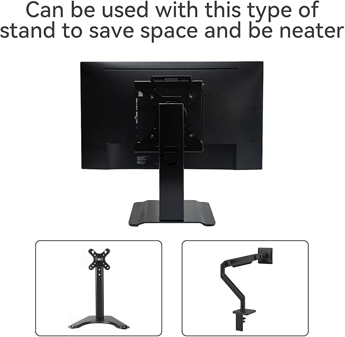 Shinar Metal Bracket Compatible with HP Desktop ProDesk EliteDesk Mini Under-Desk and Wall Mount Bracket for HP Mini PC Monitor VESA Mount Adapter